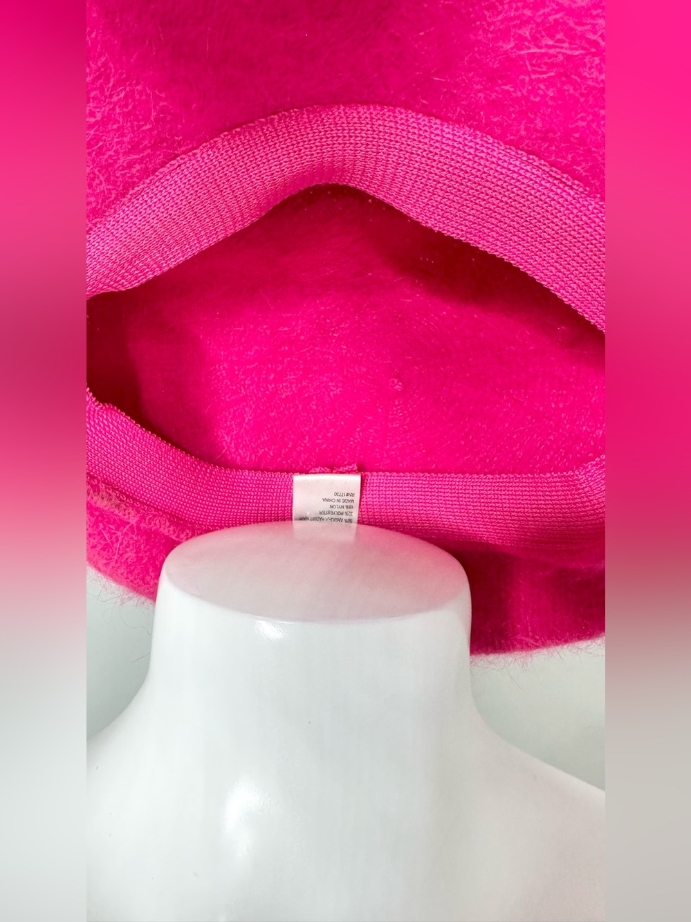 Hot pink angora Fur newsBoy Hat – Winter Cap-0S - Picture 4 of 5